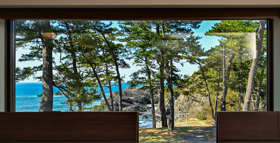 客室『海幸』から見た越前松島の海