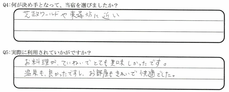 東尋坊が目的でご宿泊の口コミ・ご感想